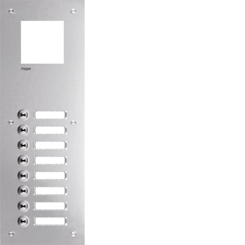Hager Frontplatte intercom mono 8 Tasten