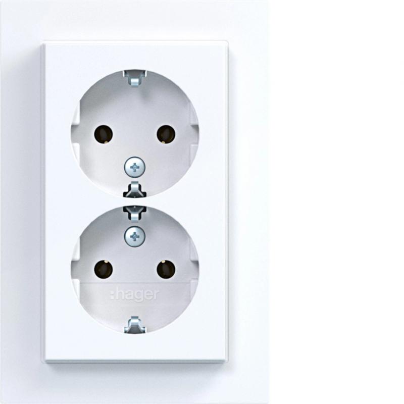 Hager D-STD SCHUKO ADP ho. SK A.1 lichtweiß gl