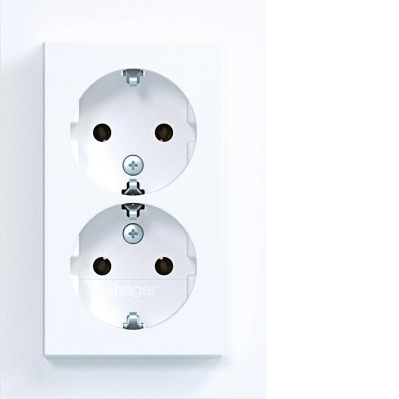Hager D-STD SCHUKO ADP ho. SK A.1 lichtweiß mt