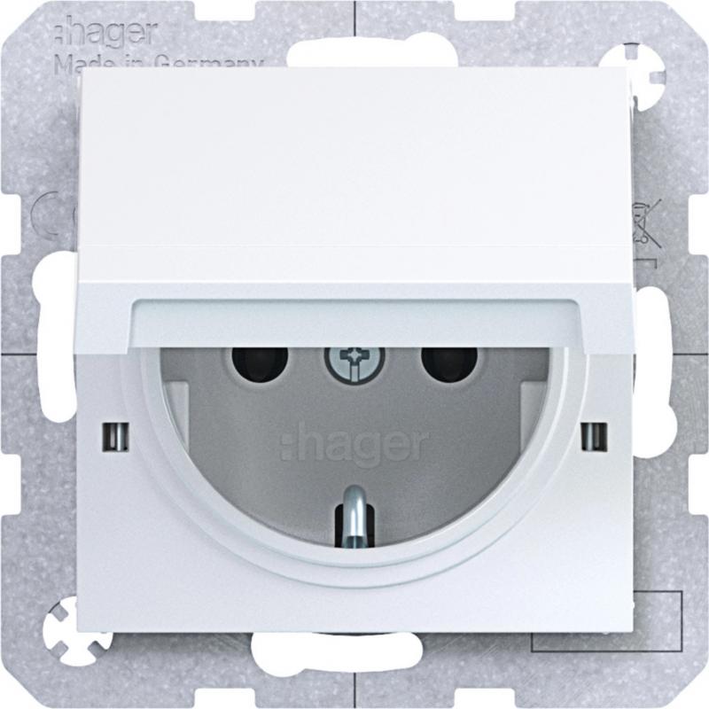 Hager SD SCHUKO KLD arret. Ax/Cx lichtweiß gl