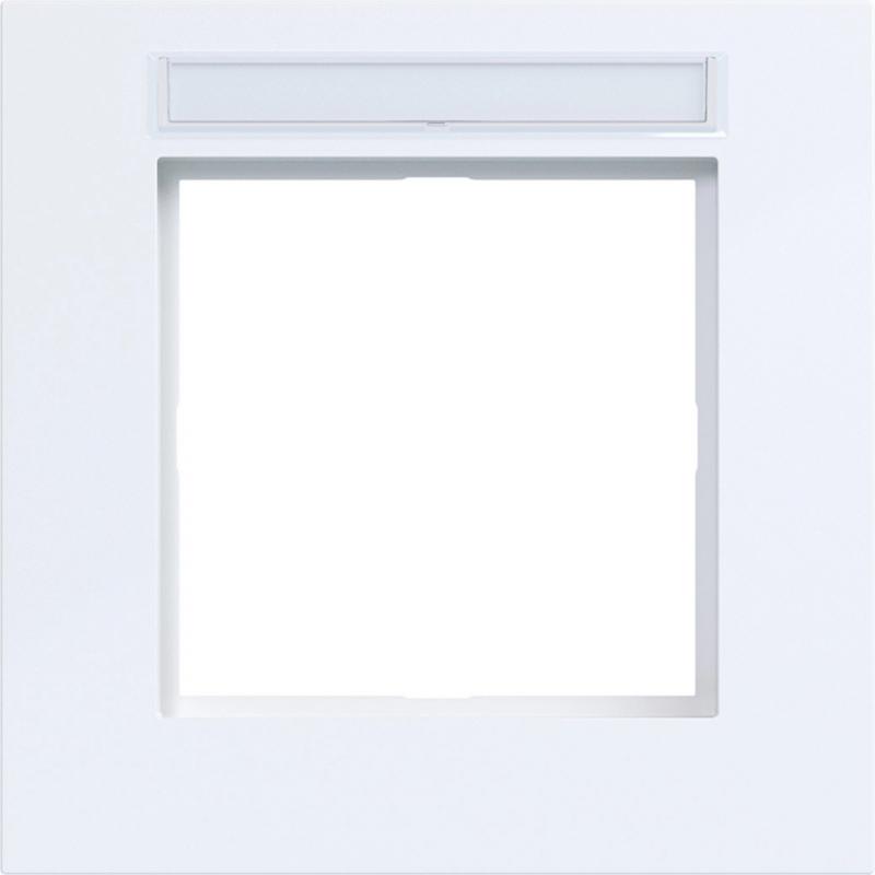 Hager Rahmen 1f. Beschr.feld A.8 lichtweiß gl