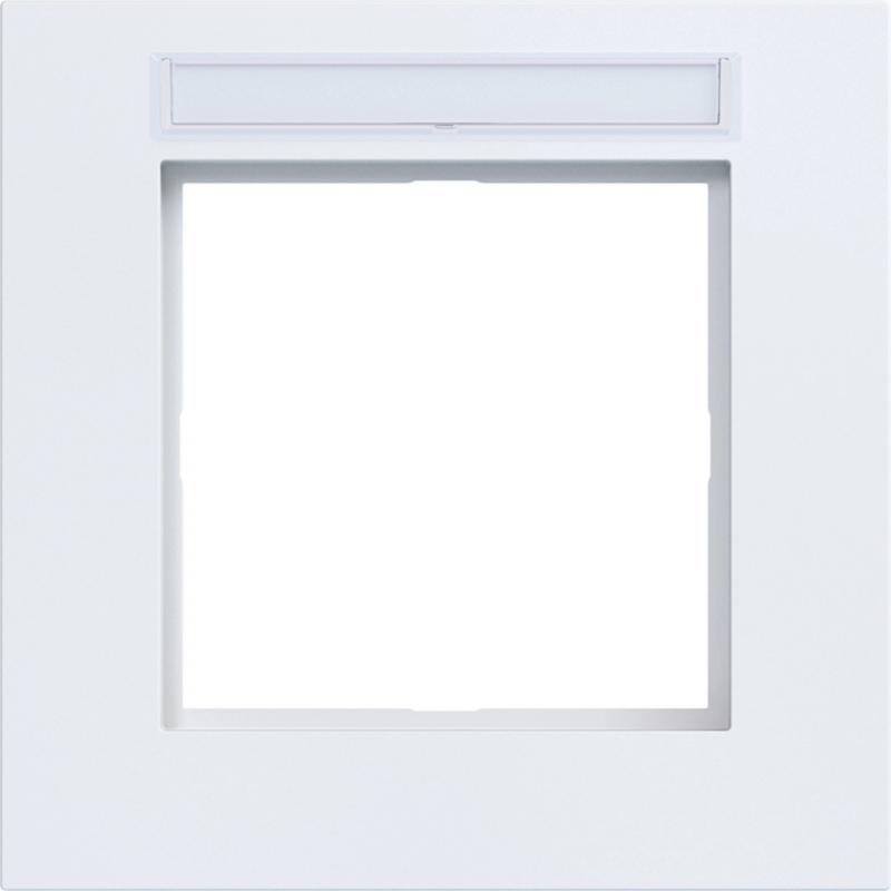 Hager Rahmen 1f. Beschr.feld A.8 lichtweiß mt