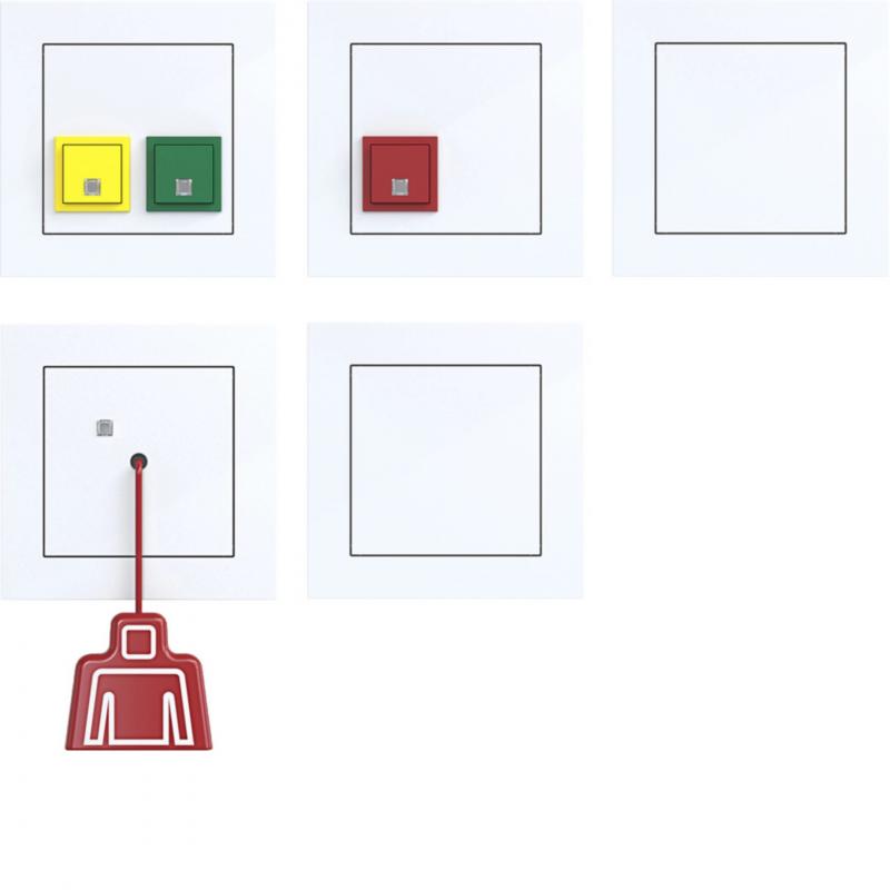 Hager Notruf-Set mit Rah. A.1 lichtweiß gl