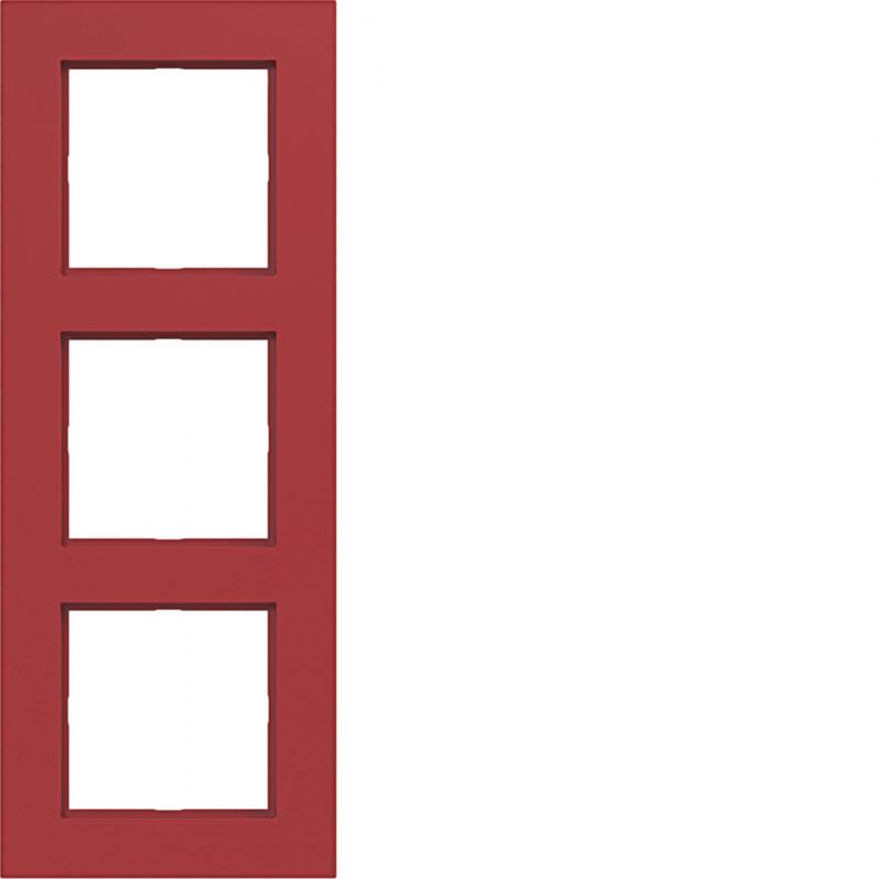 Hager Rahmen 3fach A.8 rot glänzend