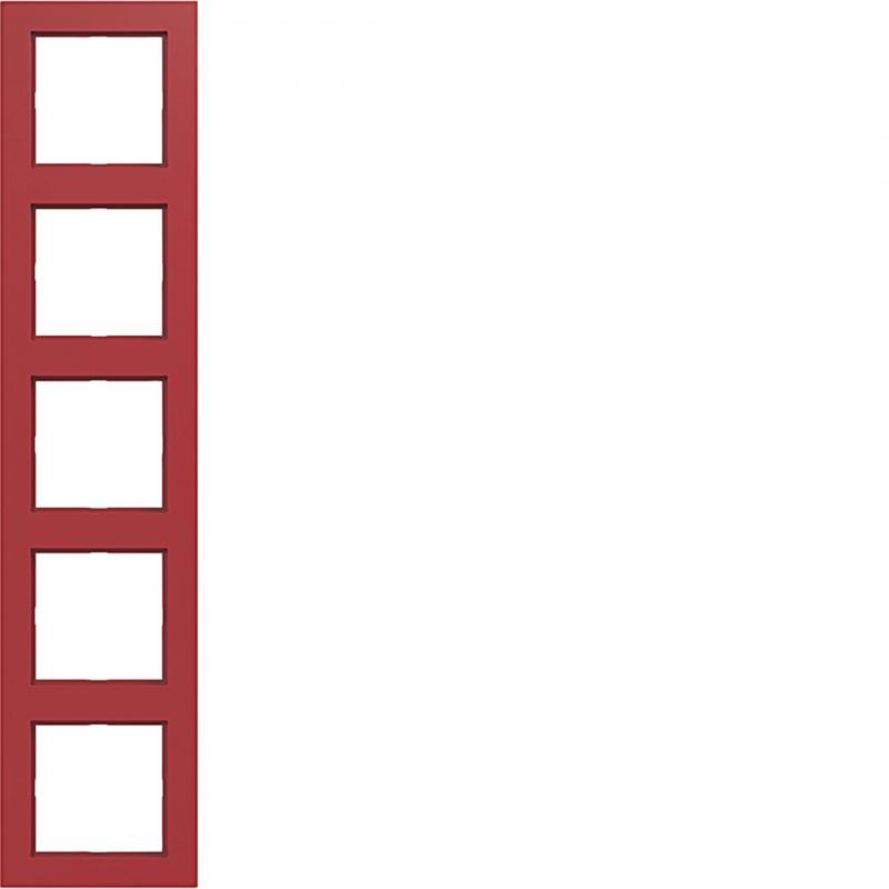 Hager Rahmen 5fach A.1 rot glänzend