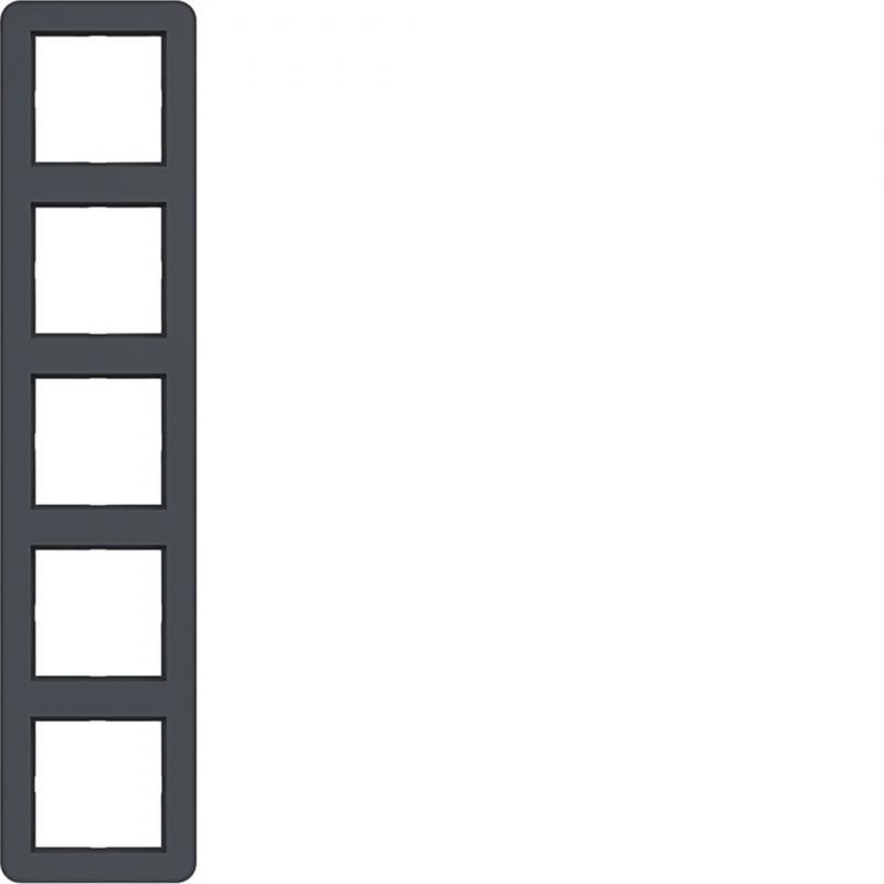 Hager Rahmen 5fach C.1 anthrazit matt lackiert