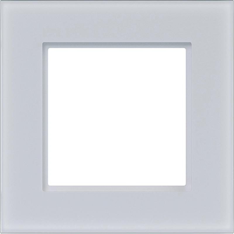 Hager Rahmen 1fach A.8 Glas lichtweiß matt