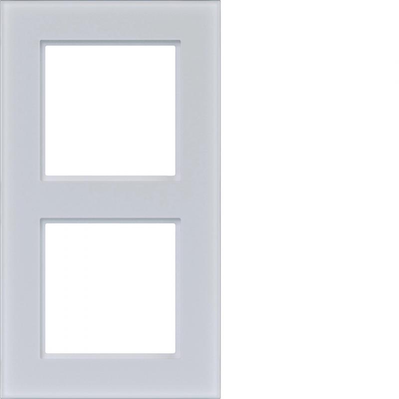 Hager Rahmen 2fach A.8 Glas lichtweiß matt