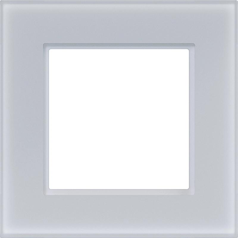 Hager LED-Rahmen 1fach A.8 Glas lichtweiß matt
