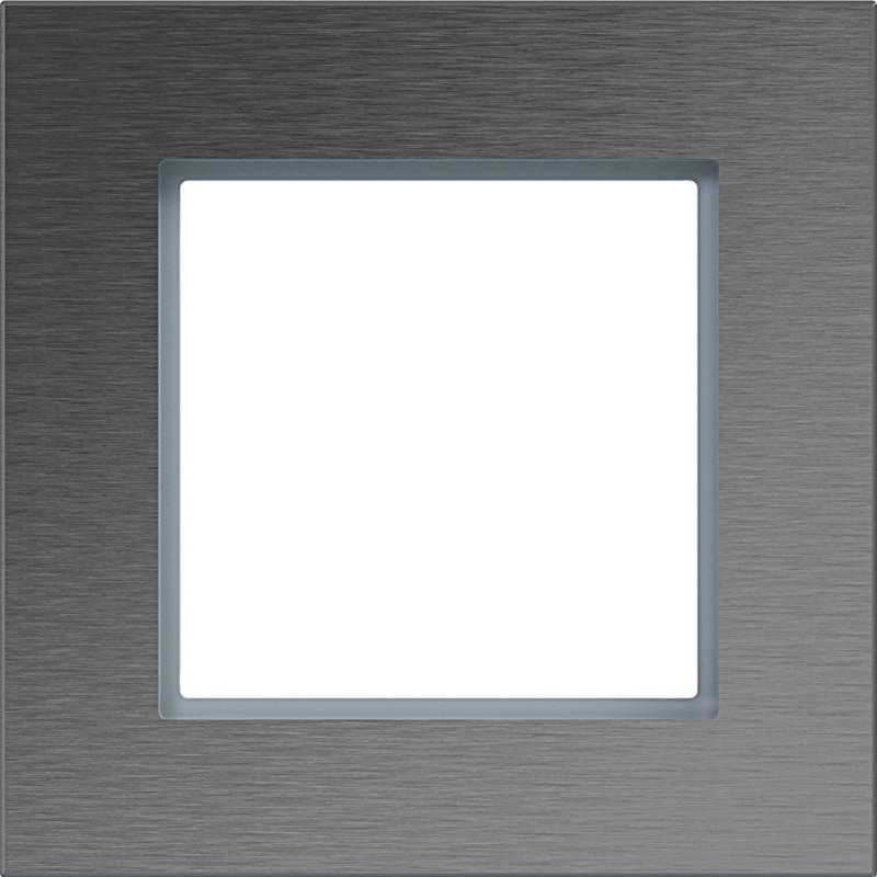 Hager LED-RA 1f. A.8 edelst. matt Met. gebrst
