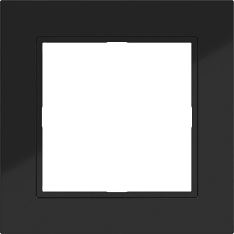 Hager LED-Rahmen 1fach A.1 nachtschwarz glänz