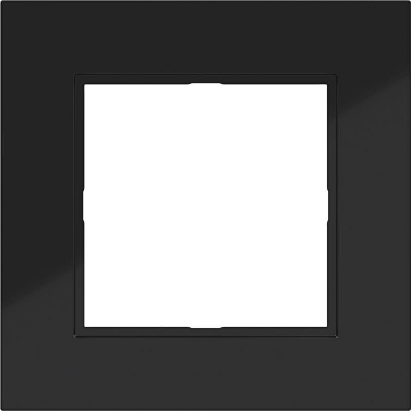 Hager LED-Rahmen 1fach A.8 nachtschwarz gl