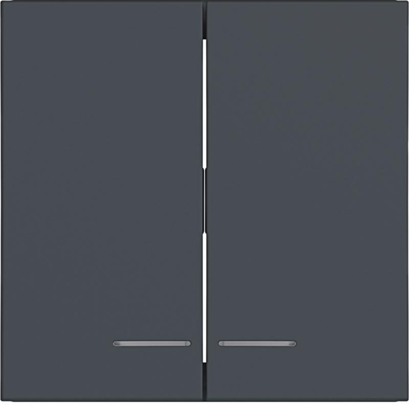 Hager Wippe 2f. kl. Linse Ax/Cx anthr mt lack
