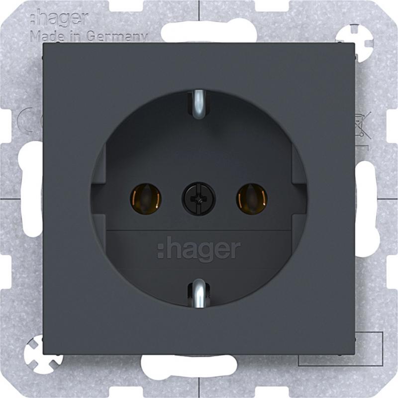 Hager Steckd. SCHUKO Steckkl. Ax/Cx ant mt la