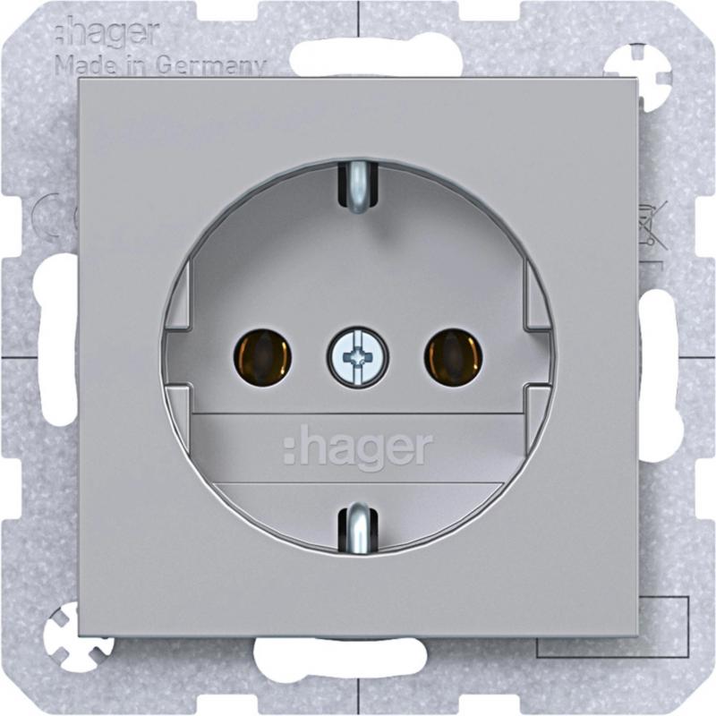 Hager Std. SCHUKO SK Ax/Cx titan met lack