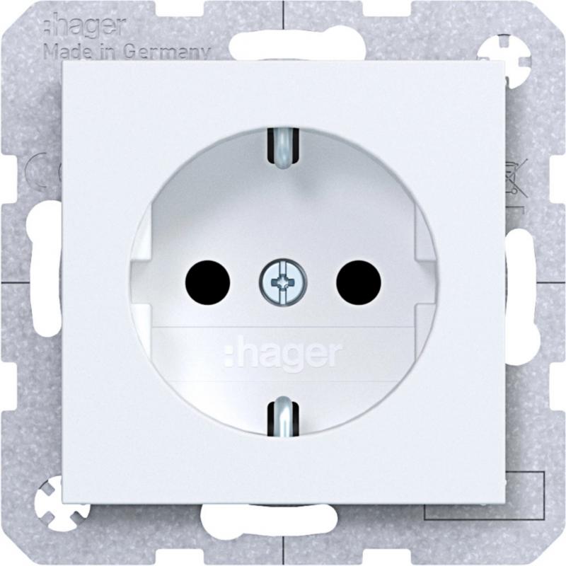 Hager Std. SCHUKO erh. BS SK Ax/Cx liweiß matt