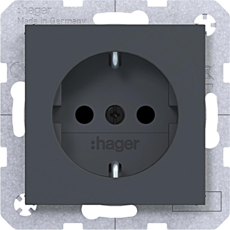 Hager Std. SCHUKO erh. BS SK Ax/Cx ant mt lack