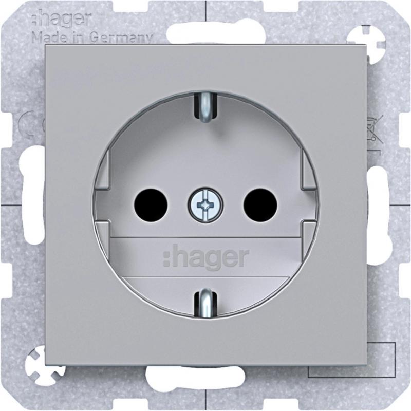 Hager SD SCHUKO erh. BS Ax/Cx titan met lack