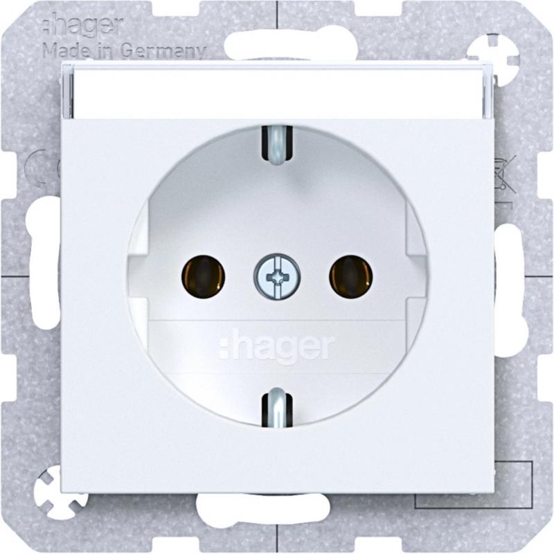 Hager Std. SCHUKO B.feld SK Ax/Cx lichtweiß mt