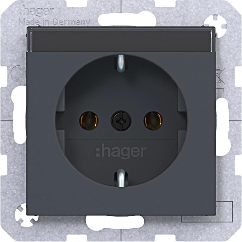 Hager Std. SCHUKO B.feld SK Ax/Cx ant mt lack