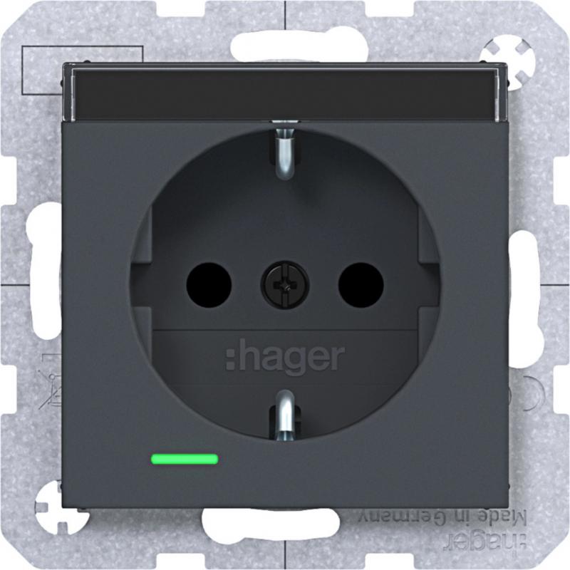 Hager SD SCHUKO LED BF EHBS Ax/Cx ant mt lack