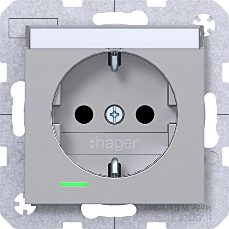Hager SD SCHUKO LED BF EHBS Ax/Cx titan mt la
