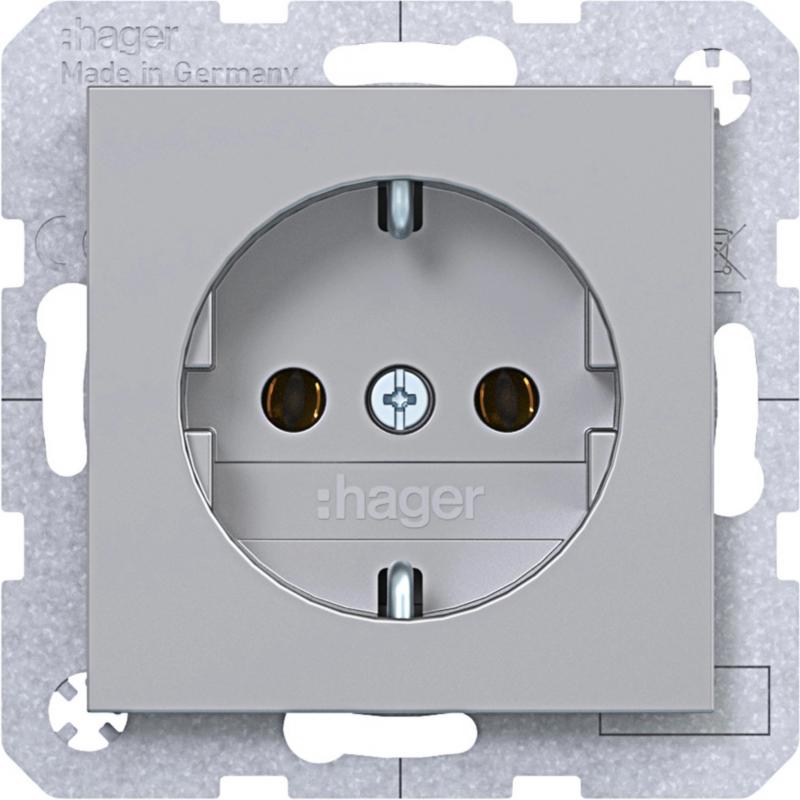 Hager Std. SCHUKO SLKL Ax/Cx titan met lack