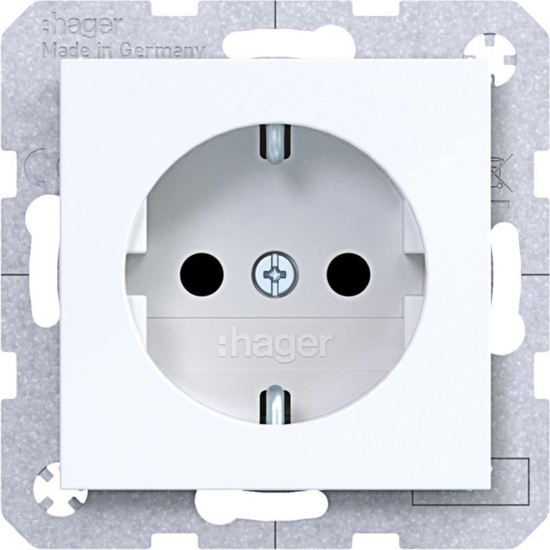 Hager Std. SCHUKO erh. BS SLKL Ax/Cx liweiß gl