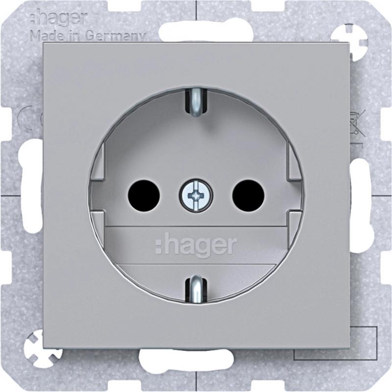 Hager SD SCHUKO erh. BS Ax/Cx titan met lack
