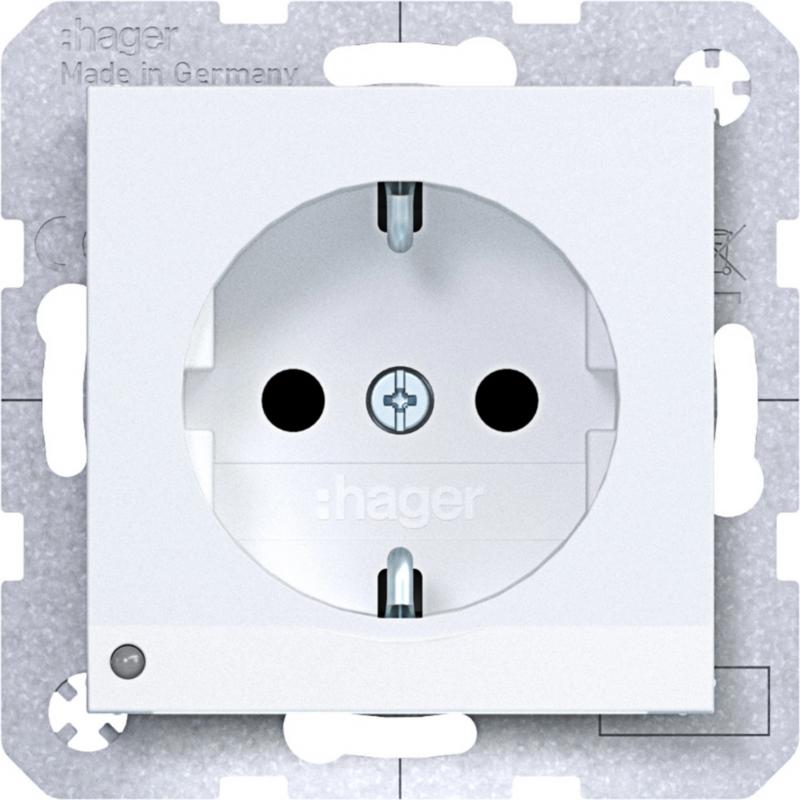 Hager Std. SCHUKO O.-Licht EHBS Ax/Cx liwß mt