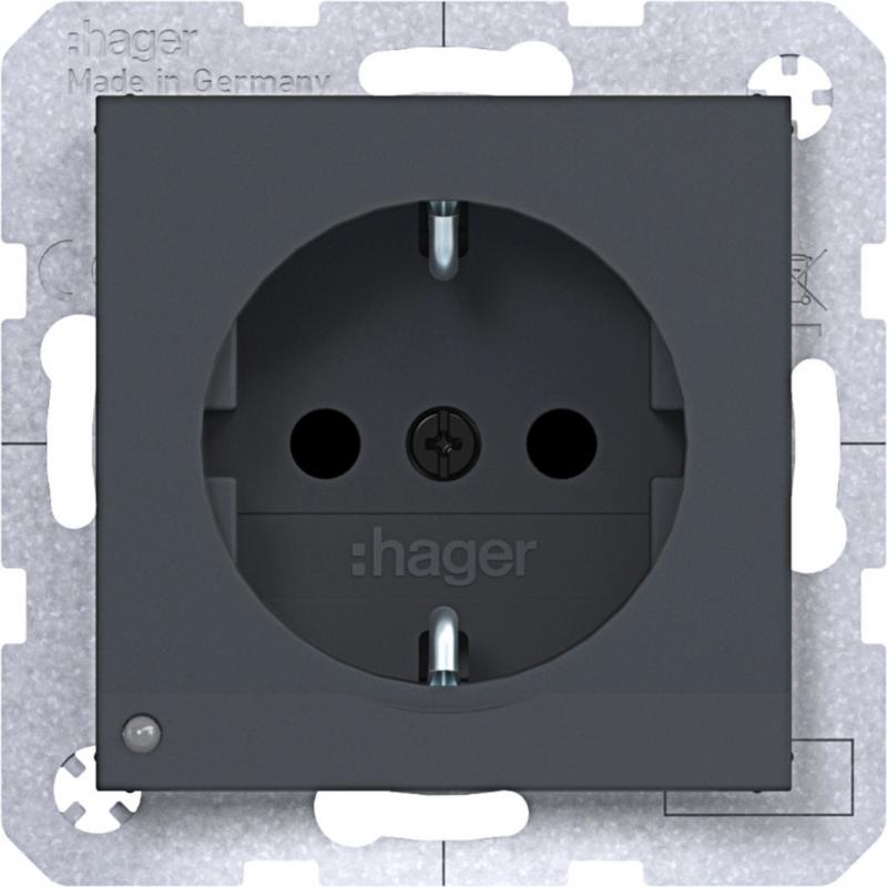 Hager SD SCHUKO O.-Licht EHBS Ax/Cx ant mt la
