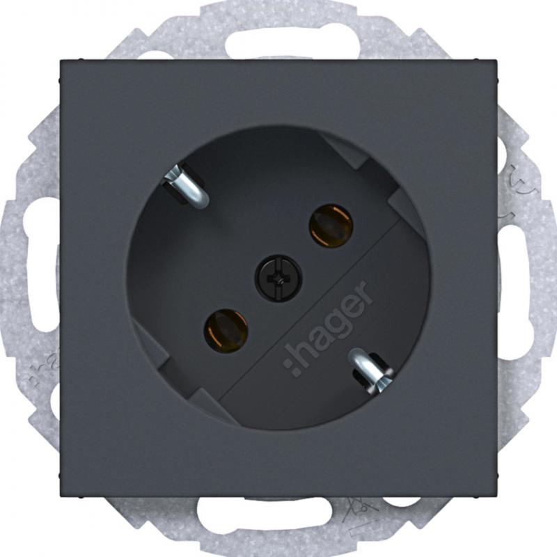 Hager Std. SCHUKO 45° St.-kl. Ax/Cx ant mt la