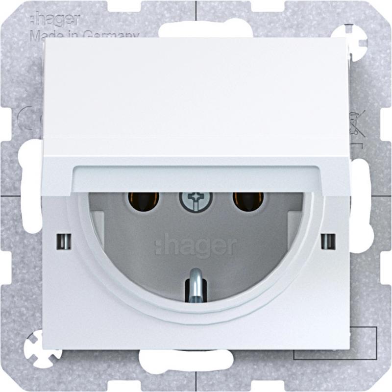 Hager SD SCHUKO KLD arret. SK Ax/Cx liweiß gl