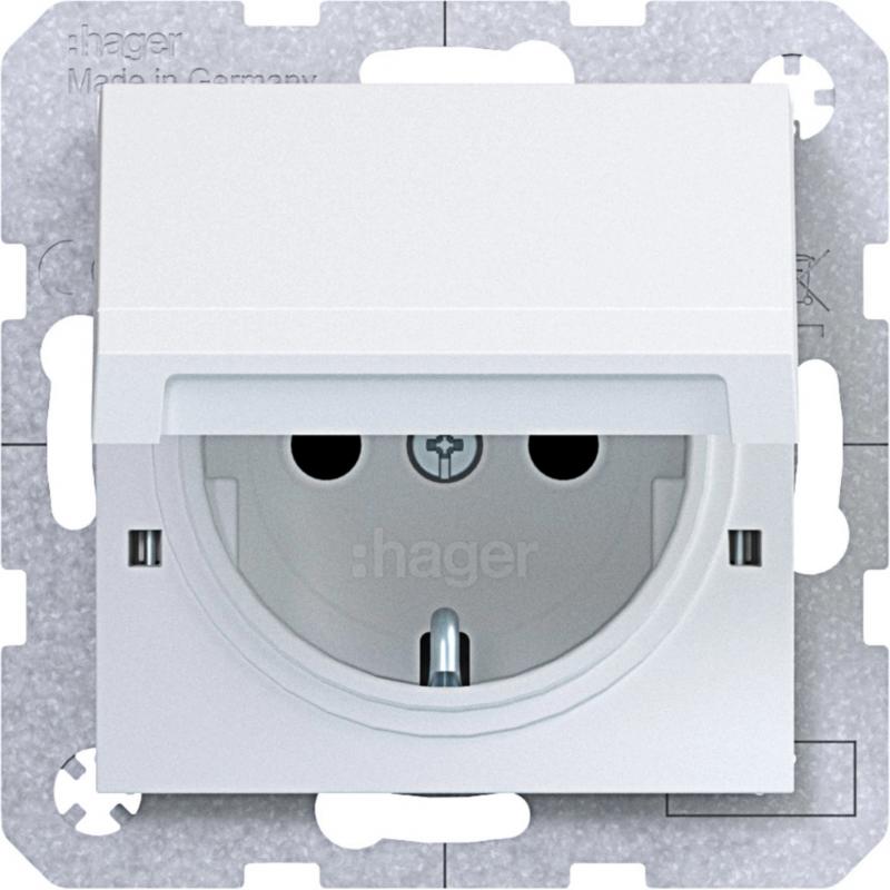 Hager Std. SCHUKO KLD EHBS Ax/Cx lichtweiß mt