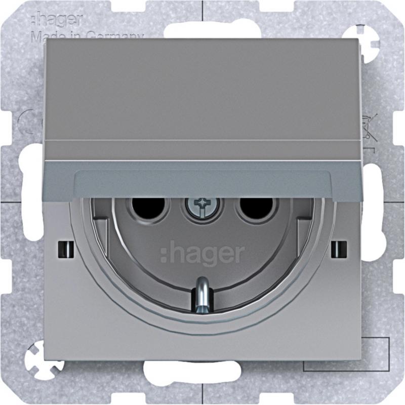 Hager SD SCHUKO KLD EHBS Ax/Cx titan met lack