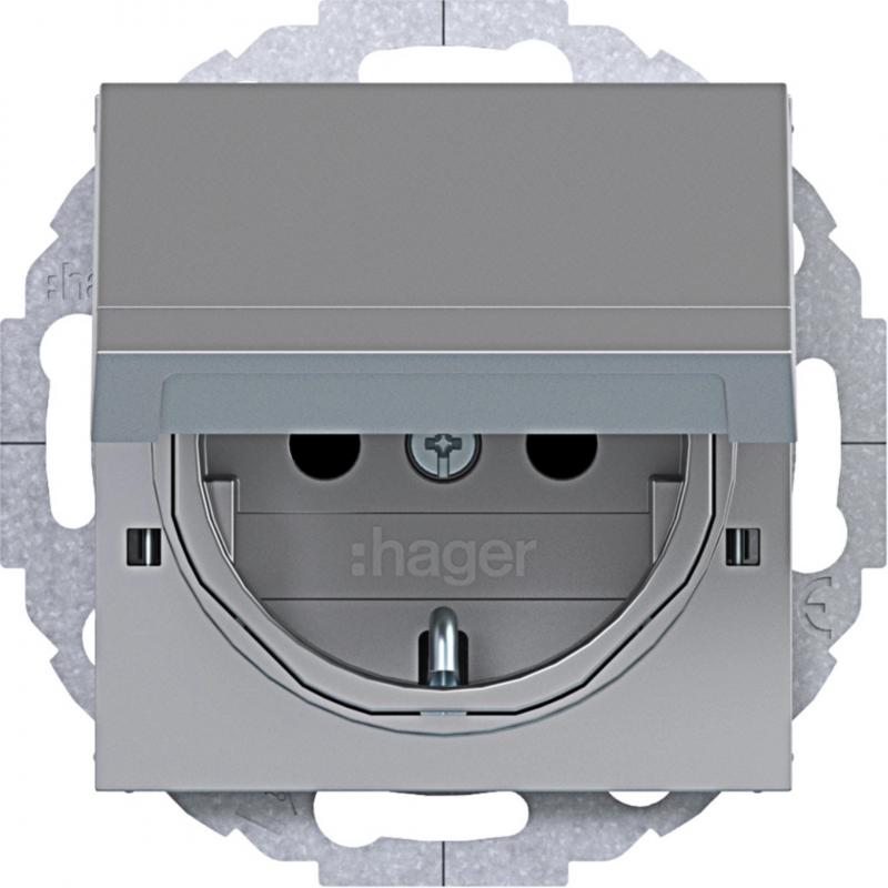 Hager SD SCHUKO KLD EHBS Ax/Cx titan met lack
