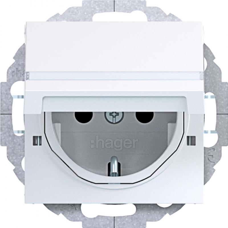 Hager SD SCHUKO KLD BF EHBS Ax/Cx lichtweiß gl