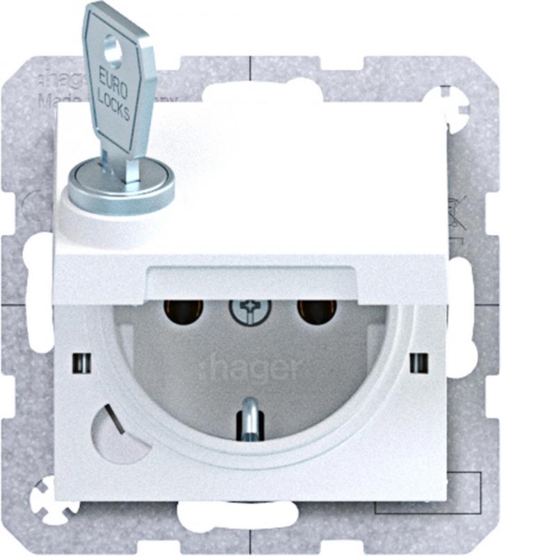 Hager SD SCHUKO KLD Ax/Cx lichtweiß matt