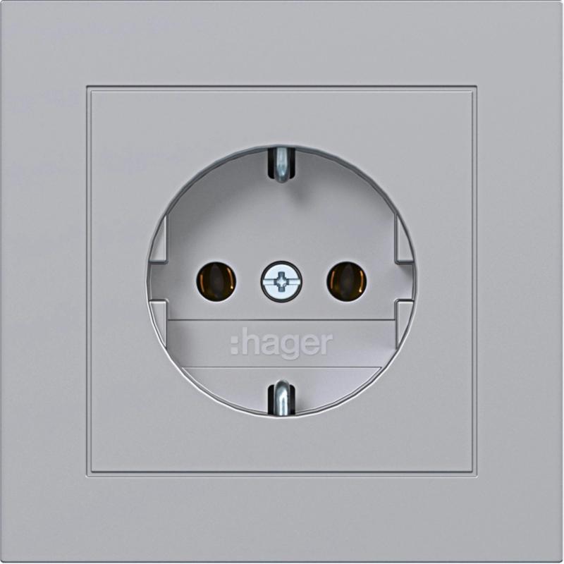 Hager Std. SCHUKO ADP SK A.1 titan met lack