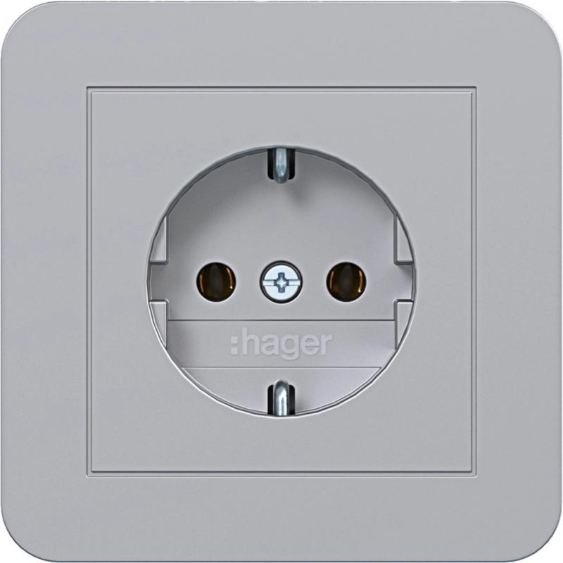Hager Std. SCHUKO ADP SK C1 titan met lack