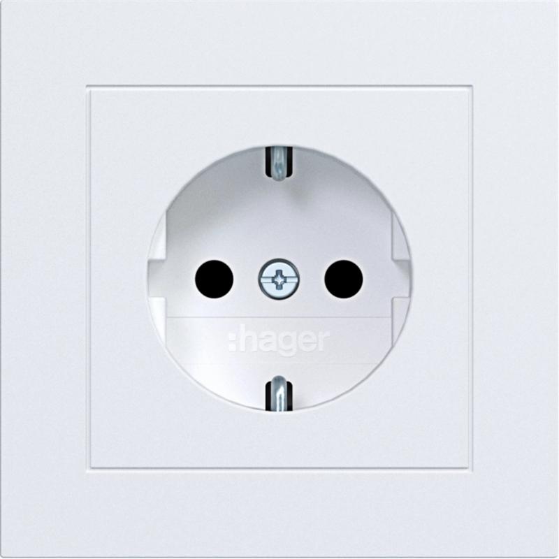 Hager Std. SCHUKO ADP erh. BS SK A.1 liweiß mt