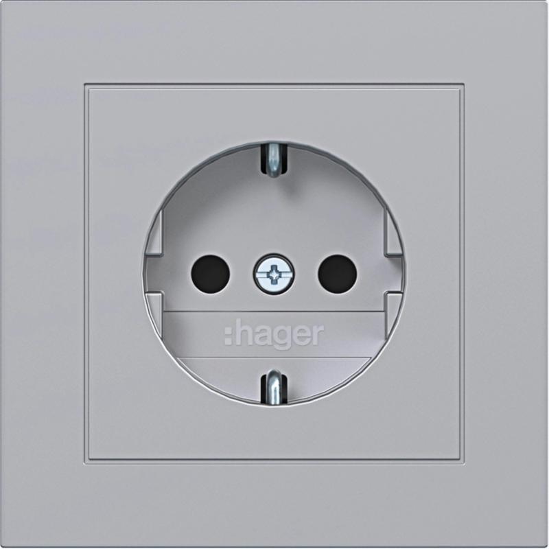 Hager SD SCHUKO ADP EHBS A.1 titan met lack