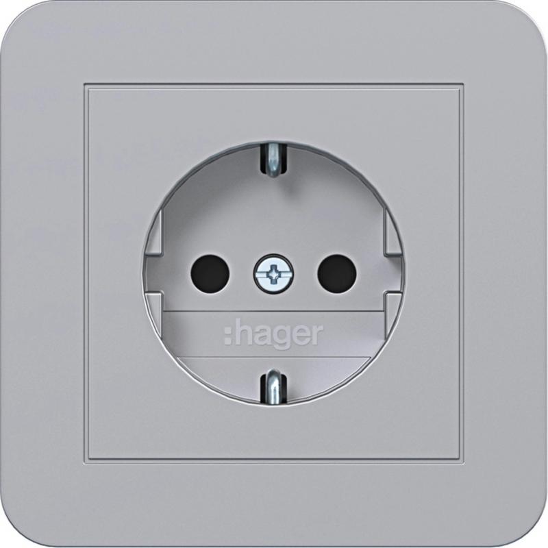 Hager SD SCHUKO ADP EHBS C1 titan met lack