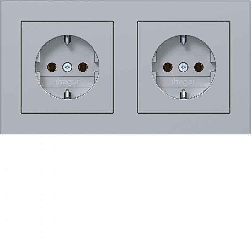 Hager SD SCHUKO 2f m. RA verdr. A.1 tit met