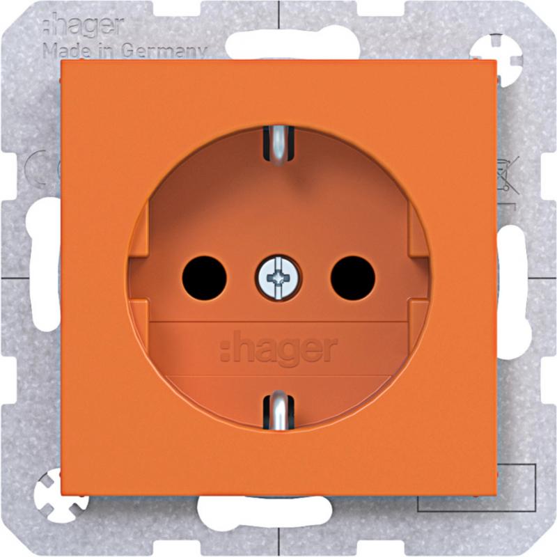 Hager Std. SCHUKO erh. BS SK Ax/Cx orange gl
