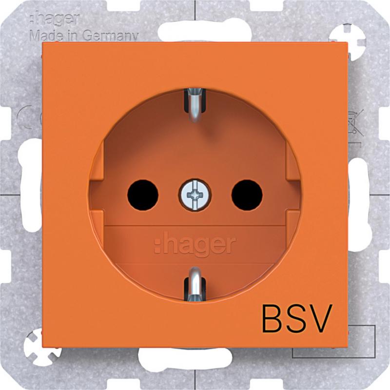 Hager STD SCHUKO "BSV"EHBS SKL Ax/Cx orange gl