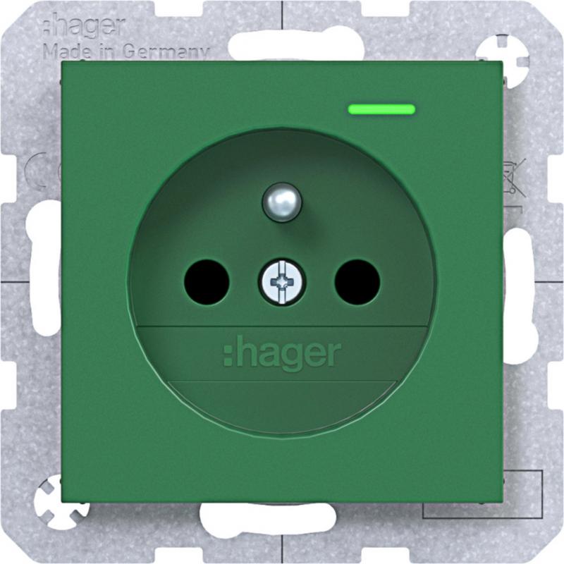 Hager SD Sch.kt.st. u. LED EHBS Ax/Cx grün gl