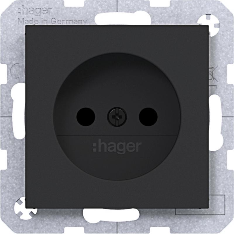 Hager Std. o. Schutzk. erh. BS Ax/Cx sw matt