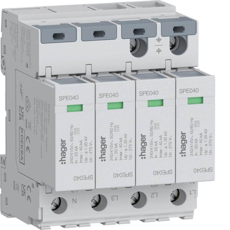 Hager Überspannungsabl 4P TNS 40 kA