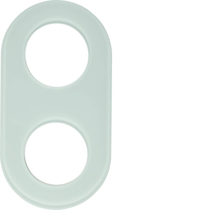 Hager Rahmen 2fach Serie Glas polarweiß